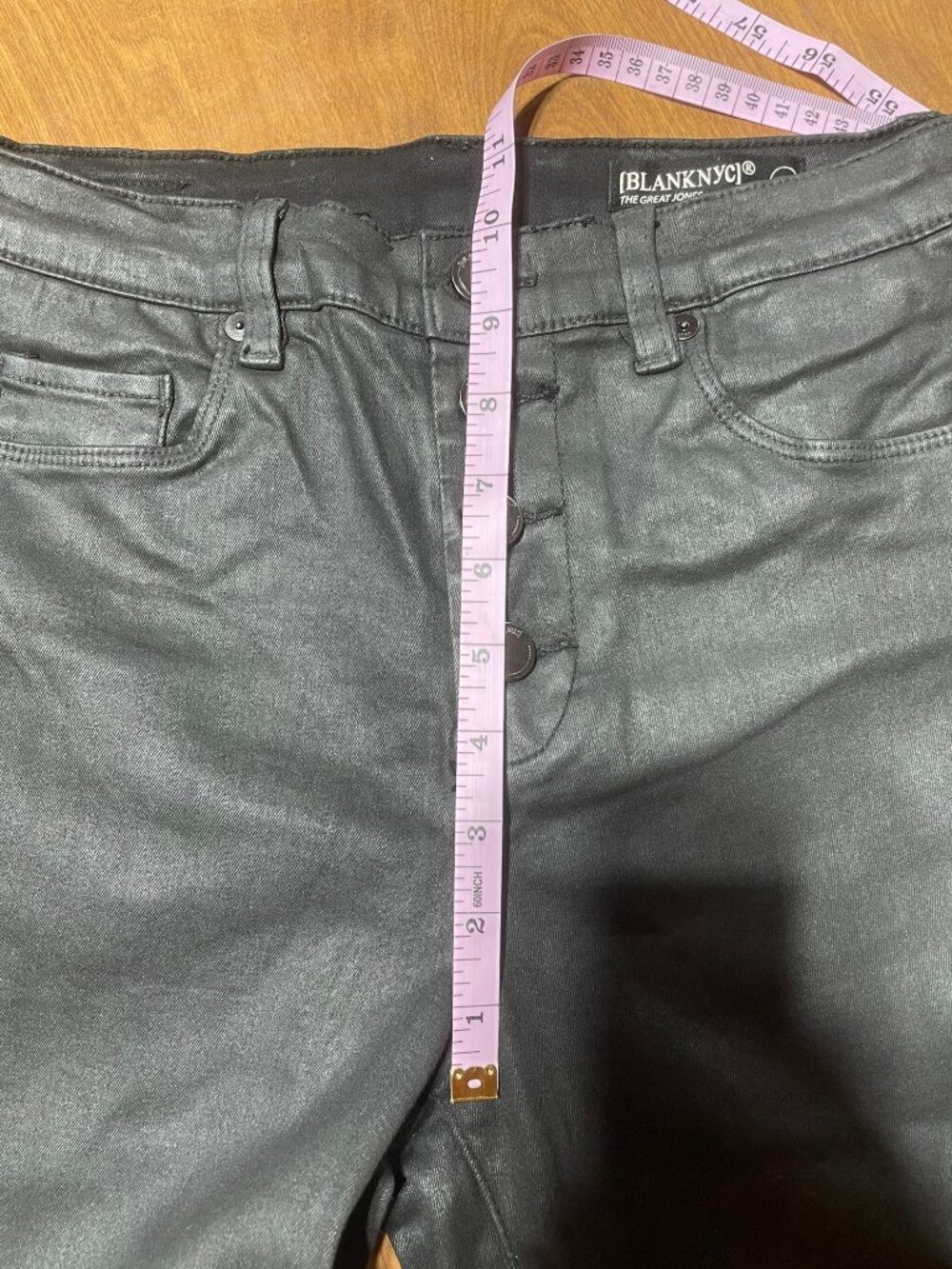 BlankNYC SPARTACUS THE GREAT JONES High Rise Skinny Black Button Fly Jeans 27 - Picture 5 of 12